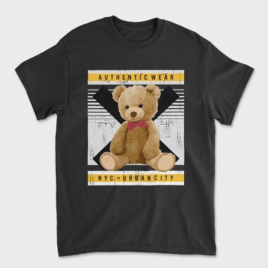 Nyc Teddy Bear, Unisex Men's T-Shirt