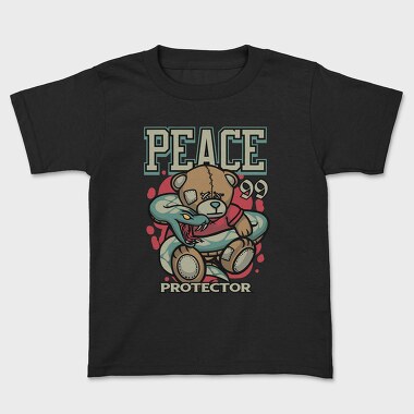 Peace Protector Bear, Kids' T-Shirt
