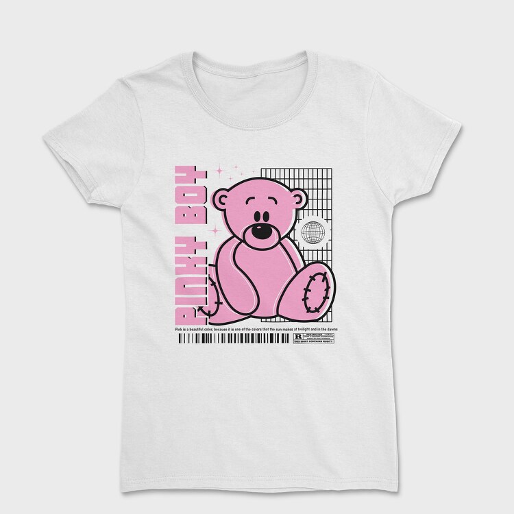 Pinky Boy Bear, Women's T-Shirt