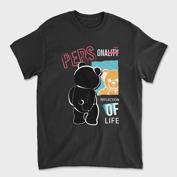 Reflection of Life Bear, Unisex Men's T-Shirt