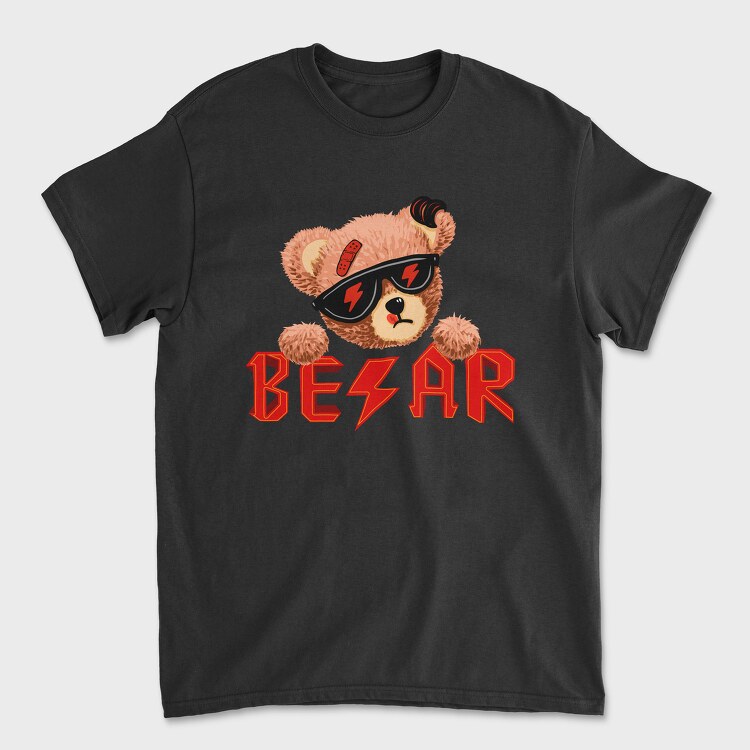 Rock Ac Dc Bear, Унисекс Мъжка Тениска