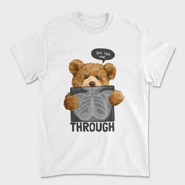 Unisex Men's T-Shirt, Through Bear