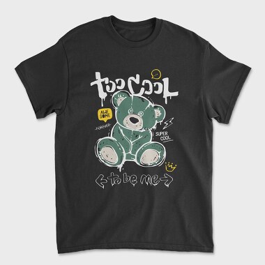 Unisex Men's T-Shirt, Too Cool Bear