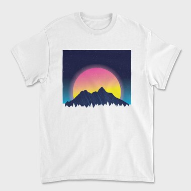 Neon Landscape, Unisex Men's T-Shirt