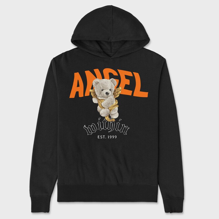 Angel Bear, Unisex Men's Hoodie