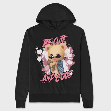 Be Cute and Cool Bear, Unisex Men's Hoodie
