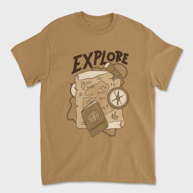 Vintage Explore, Unisex Men's T-Shirt