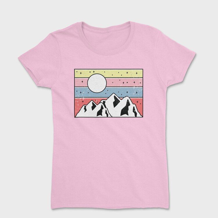 Retro Mountain Sunset, Women's T-Shirt
