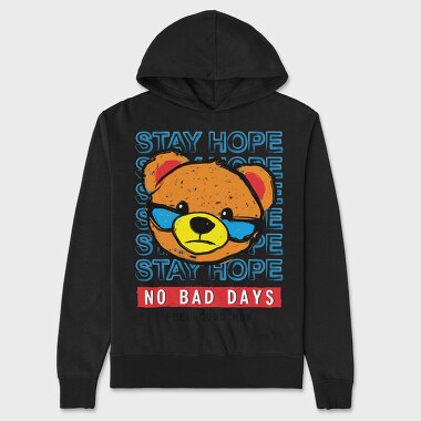 No Bad Day Bear, Unisex Men's Hoodie