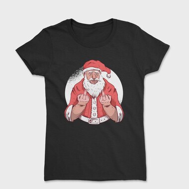 Santa Middle Finger, Women's T-Shirt