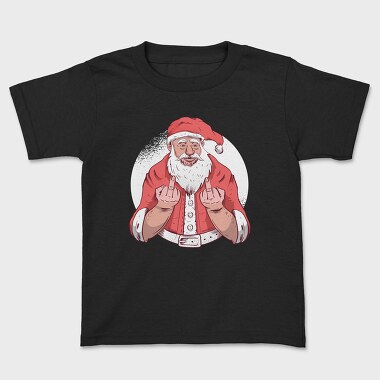 Santa Middle Finger, Kids' T-Shirt