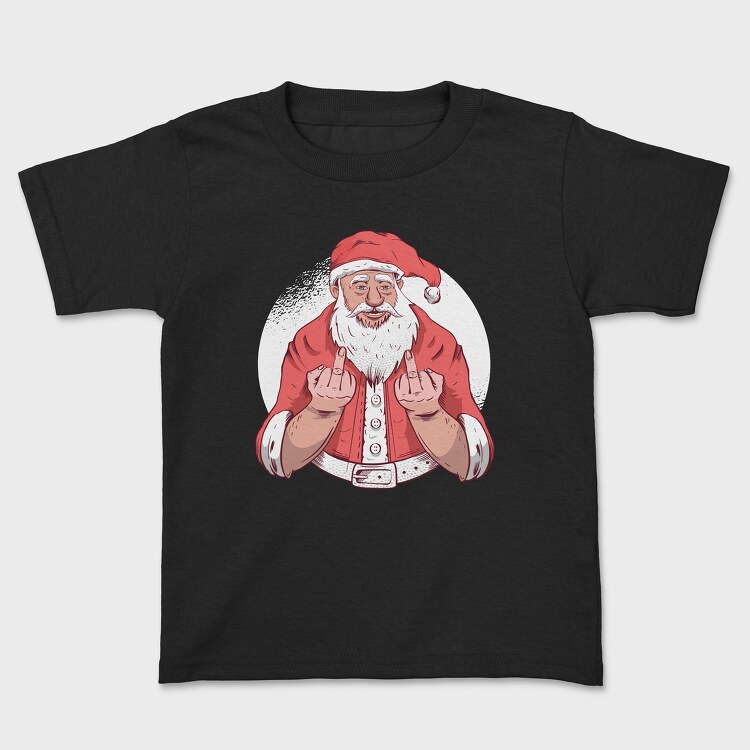 Santa Middle Finger, Kids' T-Shirt
