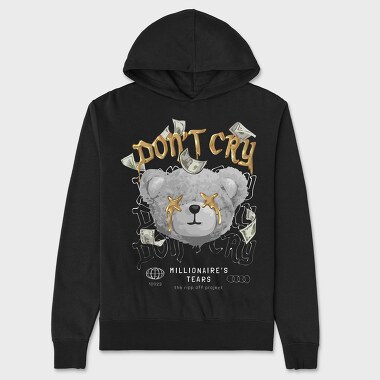 Dont Cry Bear, Unisex Men's Hoodie