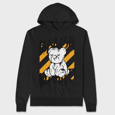 Black Wahite Bear, Unisex Men's Hoodie