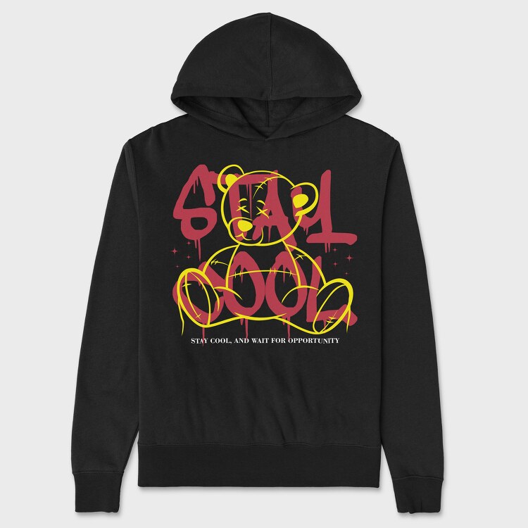 Stay Cool Teddy Bear, Unisex Men's Hoodie