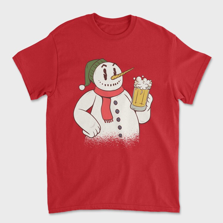 Snowman Beer, Unisex Men's T-Shirt