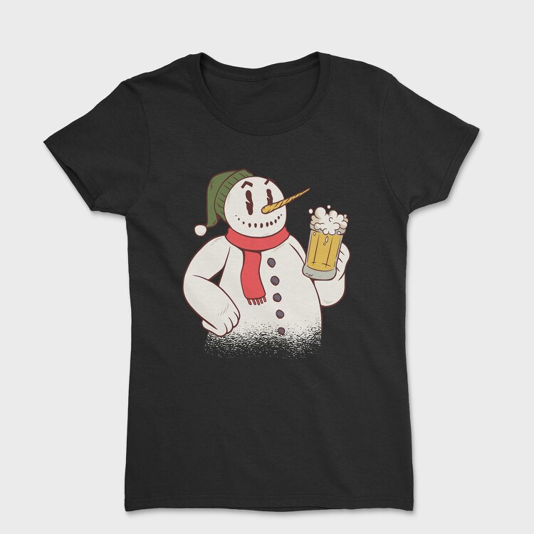 Snowman Beer, Women's T-Shirt