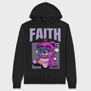 Faith Bear, Unisex Men's Hoodie