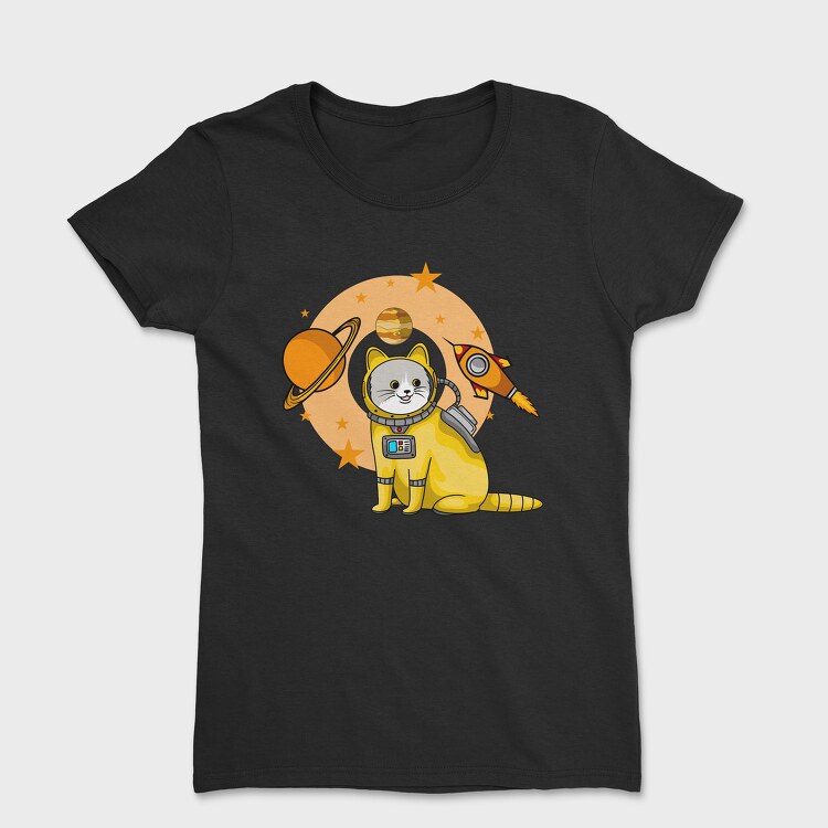 Astronaut Cat, Дамска Тениска