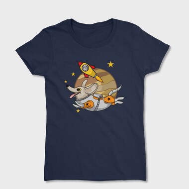 Astronaut Dog Rocket, Women's T-Shirt