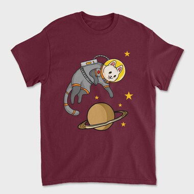 Cat in Space, Unisex Men's T-Shirt