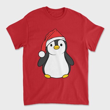 Unisex Men's T-Shirt, Christmas Penguin