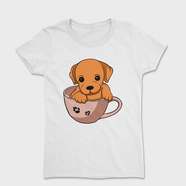 Coffee Cup Dog, Women's T-Shirt