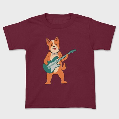 Dog Playing Guitar 1, Kids' T-Shirt