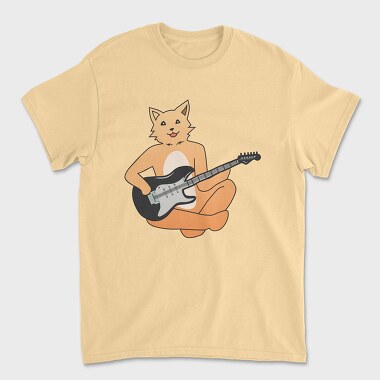 Унисекс Мъжка Тениска, Dog Playing Guitar 12