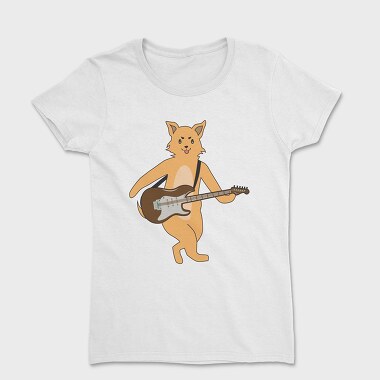 Dog Playing Guitar 13, Women's T-Shirt