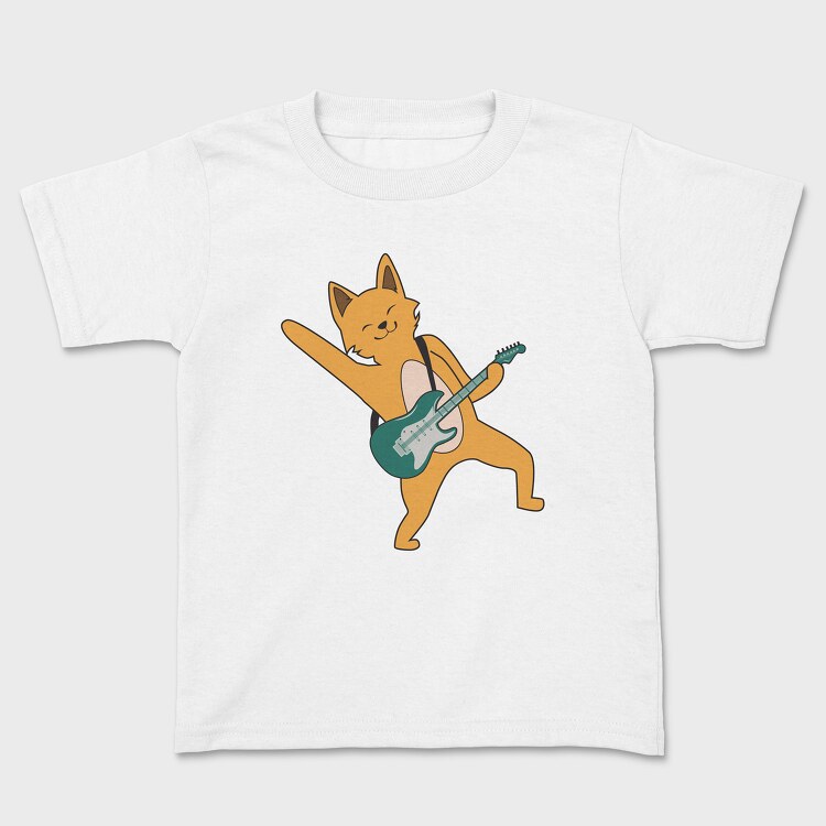 Dog Playing Guitar 15, Детска Тениска