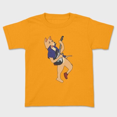 Dog Playing Guitar 3, Kids' T-Shirt