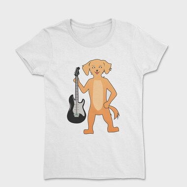 Dog Playing Guitar 9, Women's T-Shirt