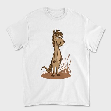 Horse Cartoon, Unisex Men's T-Shirt