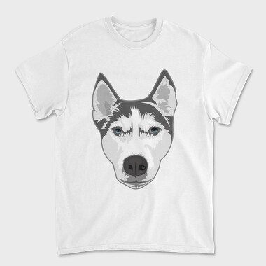 Husky Portrait, Unisex Men's T-Shirt
