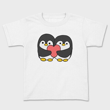 Penguins Heart, Kids' T-Shirt