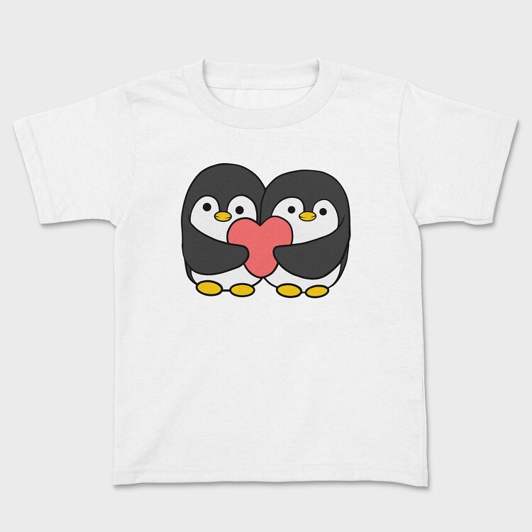 Penguins Heart, Kids' T-Shirt