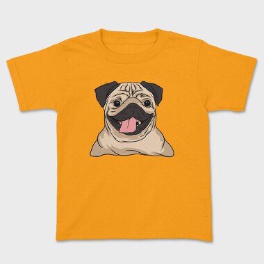 Pug Portrait, Kids' T-Shirt