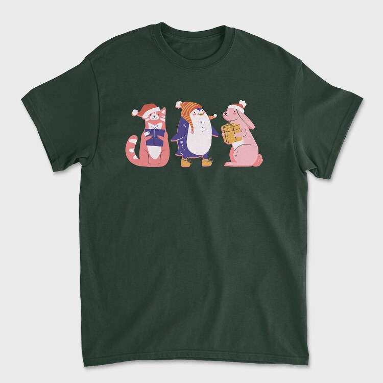 Christmas Animals, Unisex Men's T-Shirt