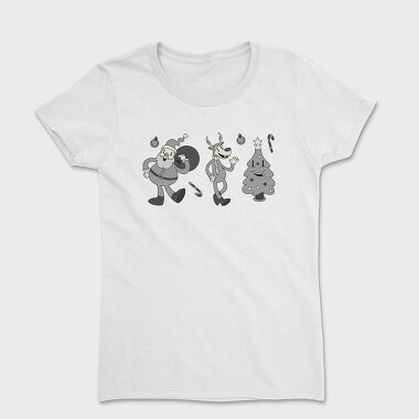 Women's T-Shirt, Christmas Cartoons Retro