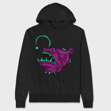 Anglerfish Purple, Unisex Men's Hoodie