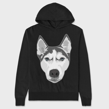Husky Portrait, Unisex Men's Hoodie