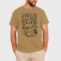 Dog Playing Guitar 4, Unisex Men's T-Shirt