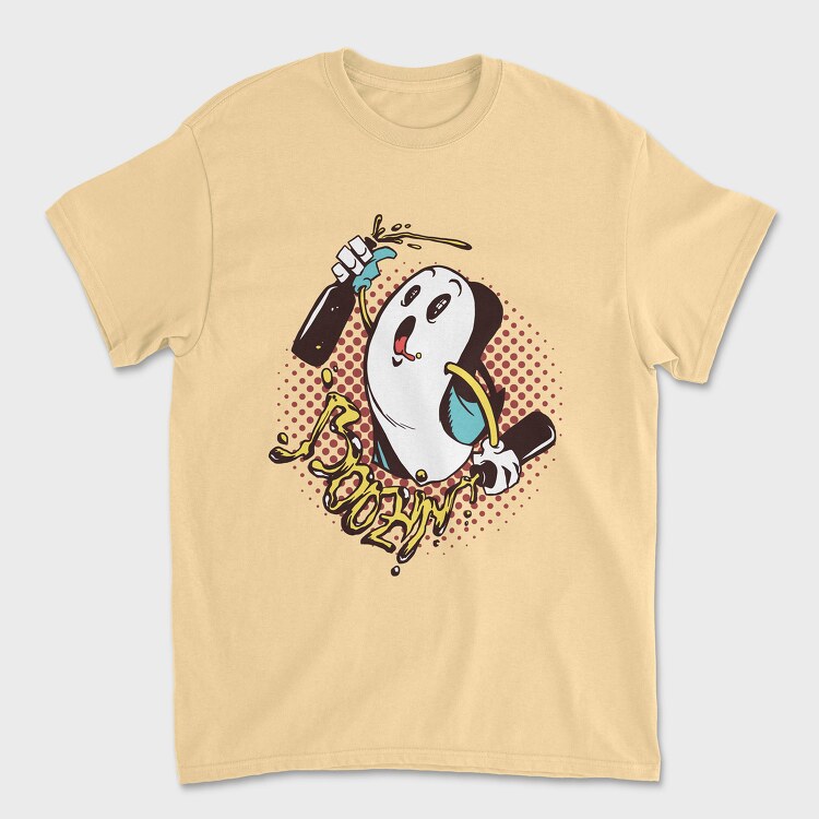 Boozin Ghost, Unisex Men's T-Shirt