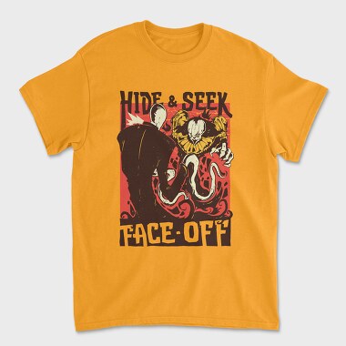 Horror Face off, Unisex Men's T-Shirt