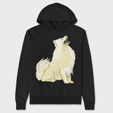 Dog Drawing, Unisex Men's Hoodie