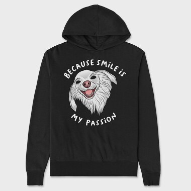 Because Smile Is My Passion, Unisex Men's Hoodie
