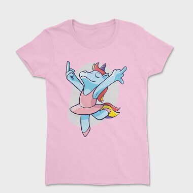 Unicorn Ballet Middle Finger, Women's T-Shirt