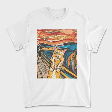 Cat Munch Scream, Unisex Men's T-Shirt