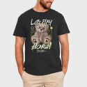 Lets Play Hard Teddy Bear, Unisex Men's T-Shirt